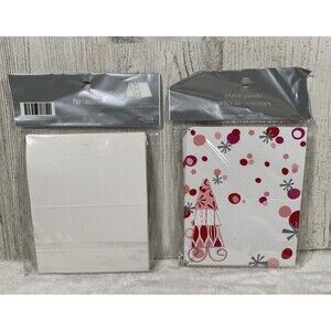 Pier 1 Christmas Place Cards Red Pink Christmas Tree Sealed 2 Packs 20 Cards NEW